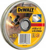 Oceľové INOX kotúče na kov 125×1,2×22,2mm 10 kusov Dewalt 