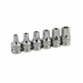 Nadstavce Torx s otvorom 6ks T55-T100 