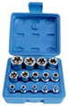 SADA NÁSTRČNÝCH KĽÚČOV - E-TORX - 1/4”+ 3/8”+ 1/2” - E4-E24 - SATRA