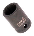 12-hranný rázový krátky nadstavec 17MM 1/2" 