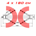 Elektro-hydraulický prejazdový dvojstĺpový zdvihák 5,5T PK-5500A BUS 400V