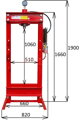 Hydraulicko-pneumatický lis s manometrom 30 ton