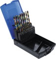 Špirálové vrtáky HSS + Kobalt 1-10 mm 19ks