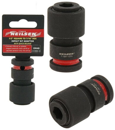 Adaptér rázového uťahováka 11MM HEX 1/2 "bitový adaptér