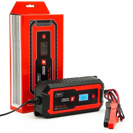 AUTOMATICKÁ NABÍJAČKA PRENOSNÁ NABÍJAČKA PRAKTIK 8 LCD 6/12V 1,2 - 300 Ah