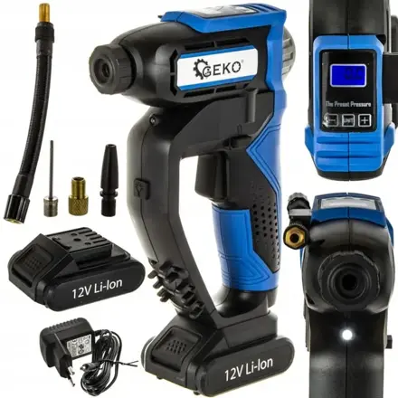 KOMPRESOR BATERIE ČERPADLO 12V LCD 150PSI Geko