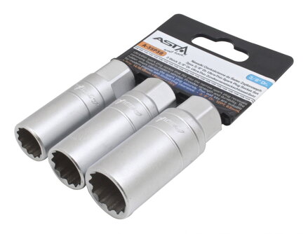 Tenkostenné nástrčné kľúče na sviečky 14 16 18 MM 12 Uhol 3/8″