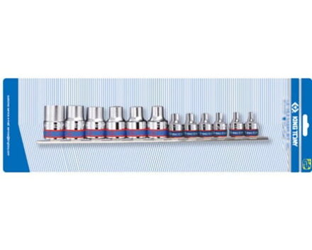 Sada 12ks hviezdicových nadstavcov - 3/8'' + 1/2'' - E4 - E20