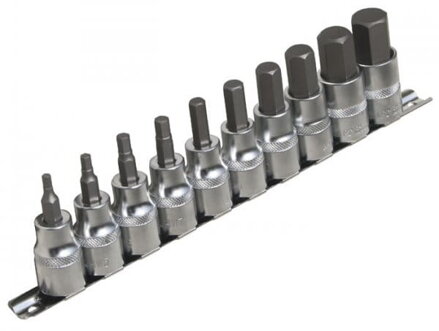 Nadstavce / bity na koľajničke 10KS - 1/2'' - HEX 