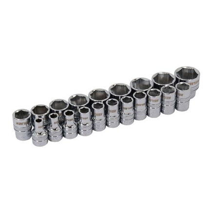 Sada nadstavcov 3/8'' - 6-22MM - (6-HRANNÉ)