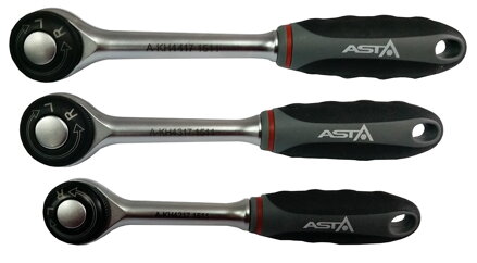 Račňa 1/4" 145 mm + Račňa 3/8" 199 mm + Račňa 1/2" 255 mm 