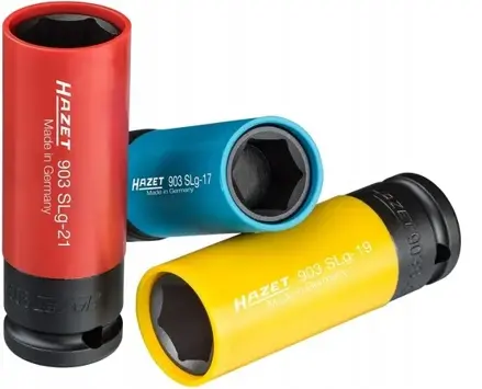 SADA HLINÍKOVÝCH ZÁSUVEK HAZET 17,19,21MM NÁRAZOVÉ ZÁSUVKY