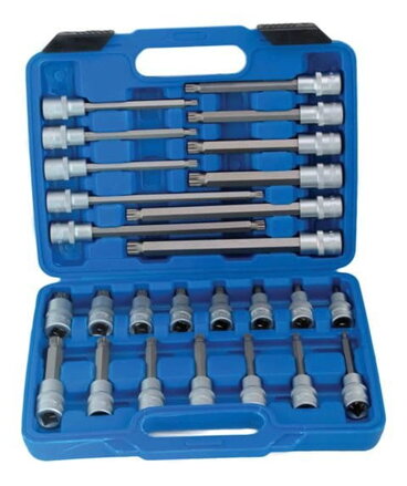 Sada 26ks nadstavcových kľúčov XZN SPLINE 1/2″ M5-16