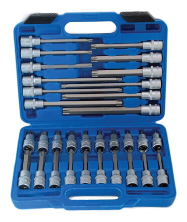 Sada 32ks nadstavcových kľúčov TORX 1/2″ - krátke a dlhé