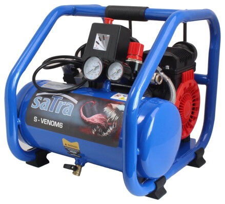 BEZOLEJOVÝ KOMPRESOR 6L 1,1KW 10 BAR 230V 2 VALCE 