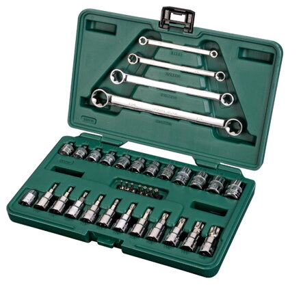 Sada 35ks kľúčov Torx 1/4' /  3/8' 