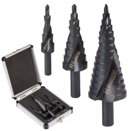 VÝSTRUŽNÍK NA KOV KROKOVACÍ VRTÁK 4-32mm 3 KS
