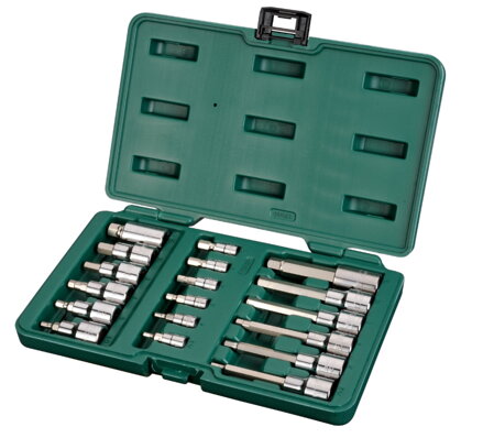 Sada 18ks nadstavcov IMBUS 1/4" 1/2"