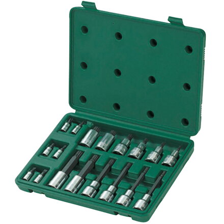 Sada 18ks nadstavcov TORX 1/4" 1/2" 