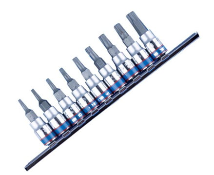 Sada nadstavcov Torx s otvorom 1/4" - T8 - T40 