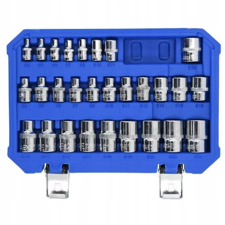 Sada nástrčných kľúčov E-Torx 1/4", 3/8", 1/2", 28 ks – Magnus
