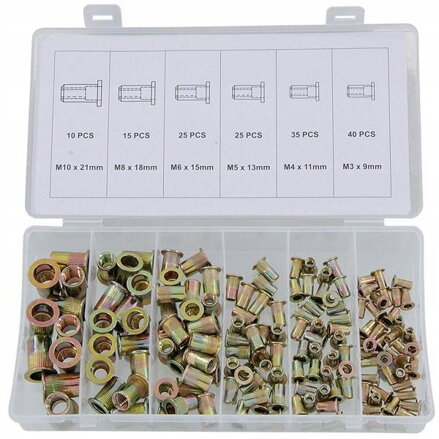 Matice nitovacie OCEL M3 M4 M5 M6 M8 M10 150 KS
