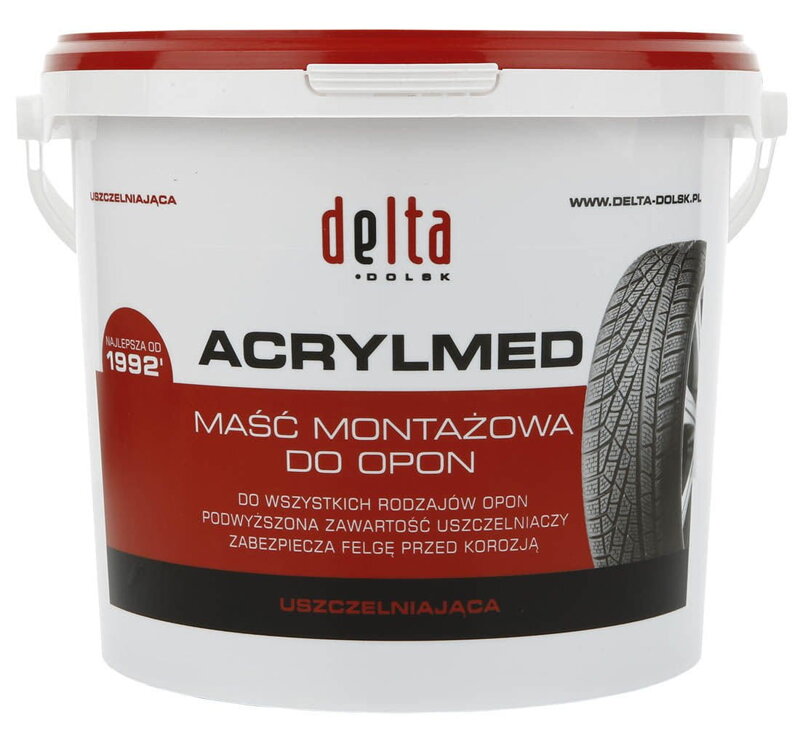 Montážna červená tesniaca pasta na pneumatiky Acrylmed 4Kg Montážna červená tesniaca pasta na pneumatiky Acrylmed 4Kg