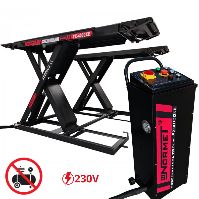 Mobilný nožnicový zdvihák 4 T 1200 mm ELEKTRICKÉ ZÁPADKY 230 V – Normet