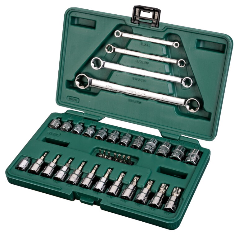 Sada 35ks kľúčov Torx 1/4' /  3/8' 