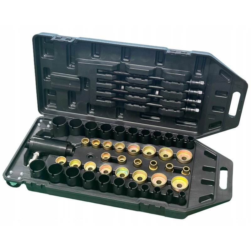 Hydraulický sťahovák puzdier 17T s priechodným valcom, 49 dielov – Magnus