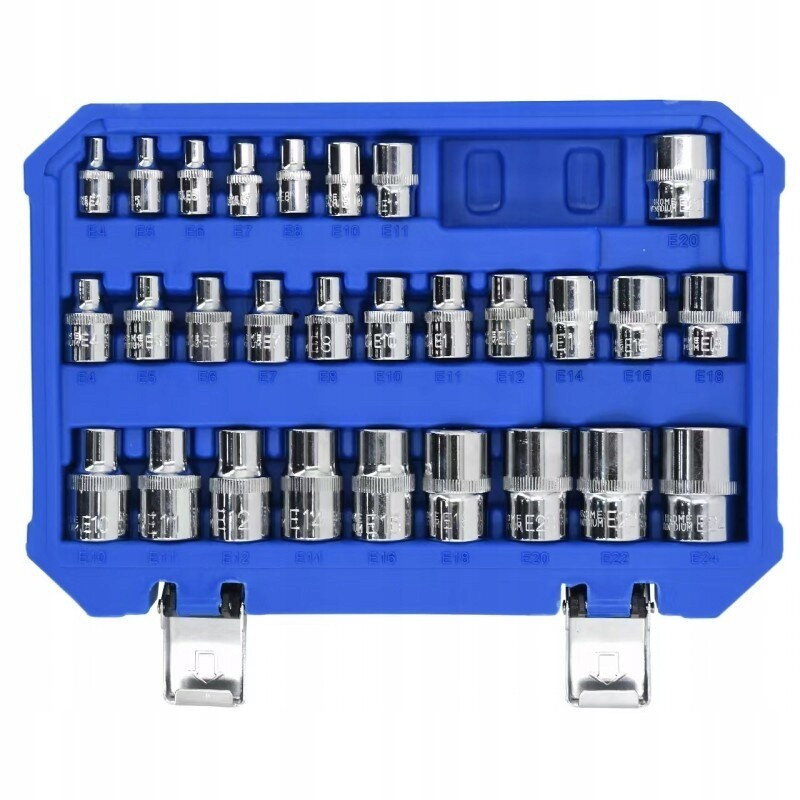 Sada nástrčných kľúčov E-Torx 1/4", 3/8", 1/2", 28 ks – Magnus