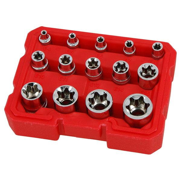 Sada 14ks nadstavcov vnútorny Torx E4 E24 Sada 14ks nadstavcov vnútorny Torx E4 E24